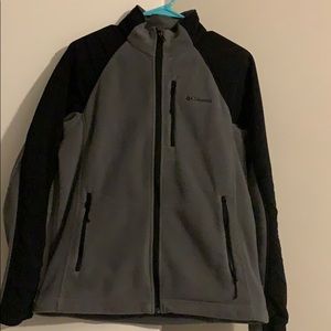 Columbia grey and black fleece jacket